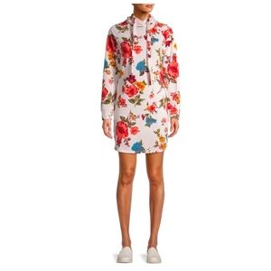 COPY - No Boundaries Junior floral print hoodie dress!